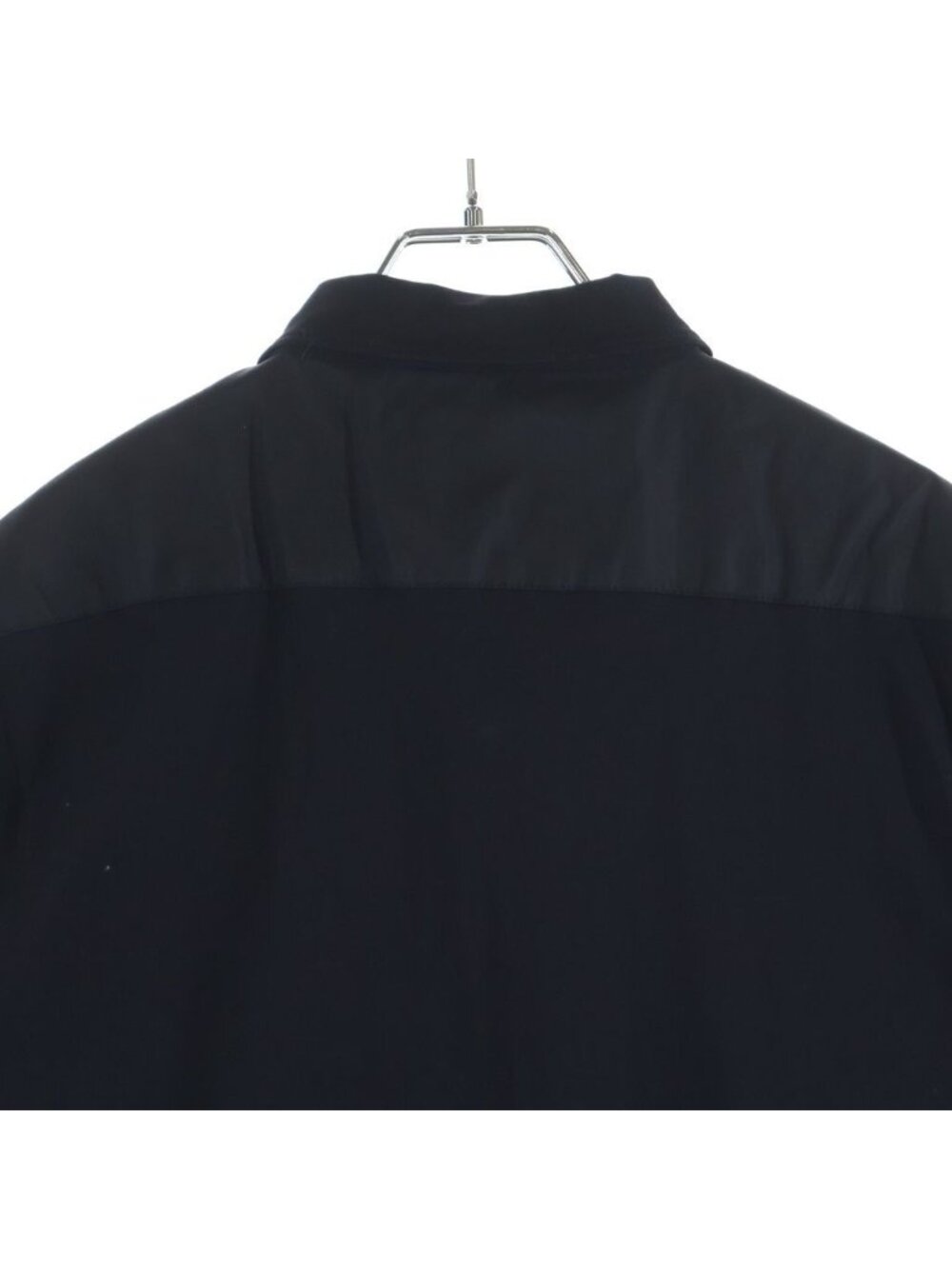 Prada Stretch Cotton Polo Shirt Triangle Logo Re-Nylon Trim Black - Picture 4 of 8